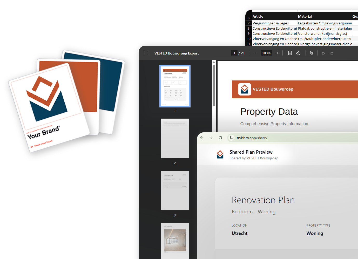 Custom branding on exports